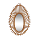 Free-form sun mirror in 60s rattan