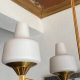 Lustre doré opalines vintage