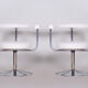 Pair of white swivel chairs - 1940s czechia