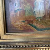 19th century painting, scene of women, signed Bouilh