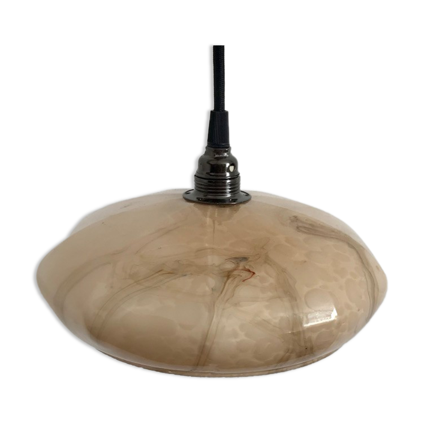 Marbled beige opaline pendant lamp