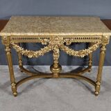 Console Table in Golden Wood, Louis XVI style – 2nd part 19th century