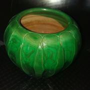 Vase céramique vert à effet de moire vers 1930