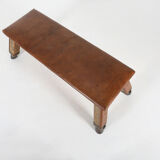 Industrial leather bench ca.1920