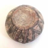 Large ethnic style bowl in orange terracotta, early 20th century