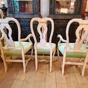 Set of 2 armchairs and 1 baroque style chair
