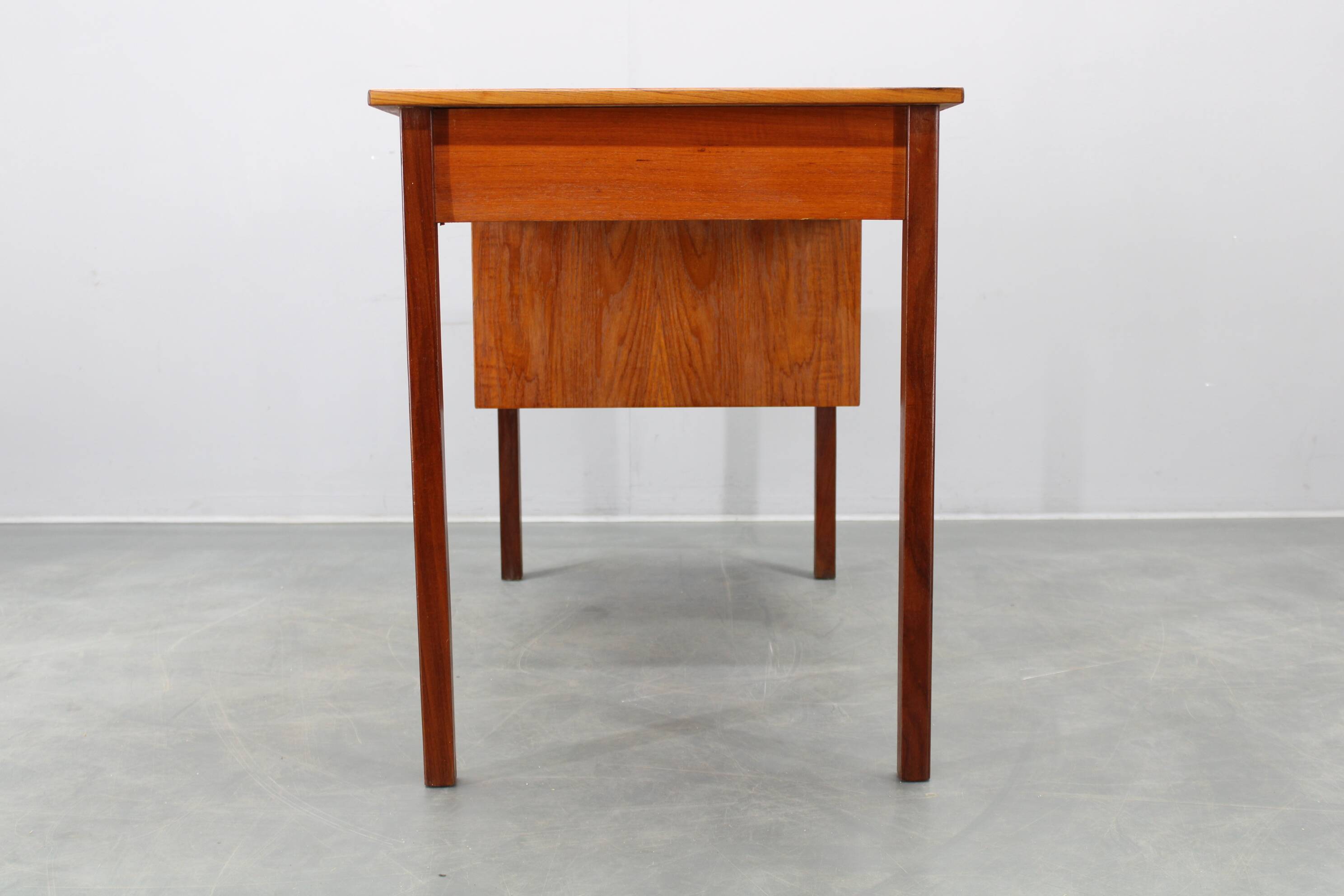 Mid-century Danish freestanding teak writing desk