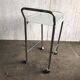 Chrome and transparent glass rolling dessert trolley, French Regency style from the 1960s.