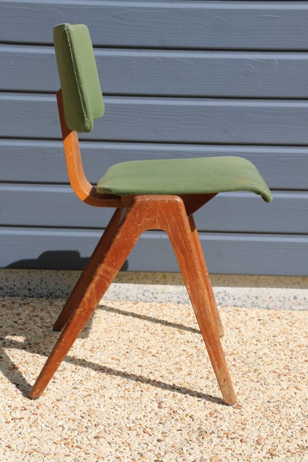 Chaise Robin Day « HILLESTAK » 1950 verte
