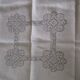 Nappe a thé ancienne brodée+6serviettes assorties