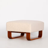 Boucle Bench Stool Footstool, 1960s
