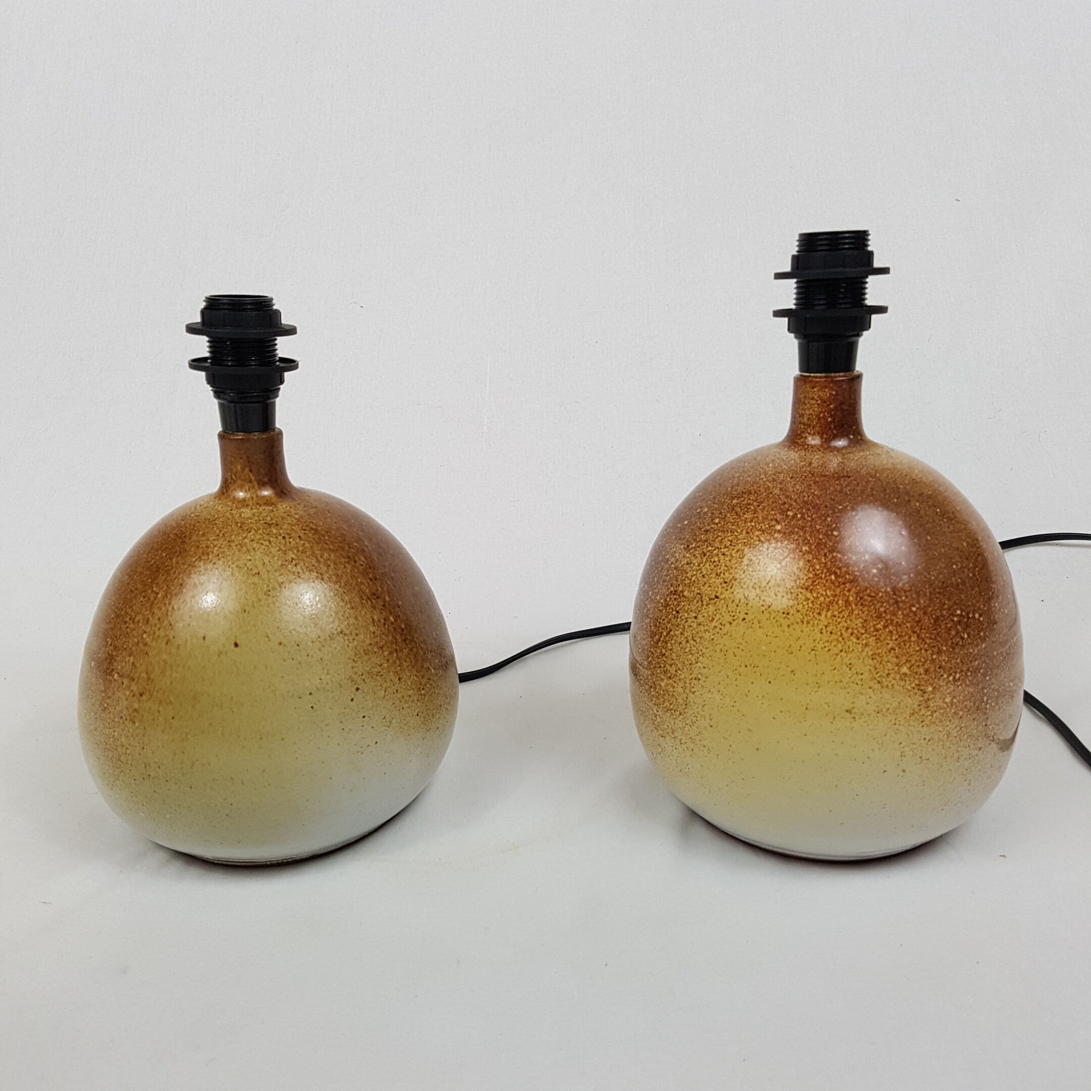 Set of two bedside ceramic lamps, Roland Zobel