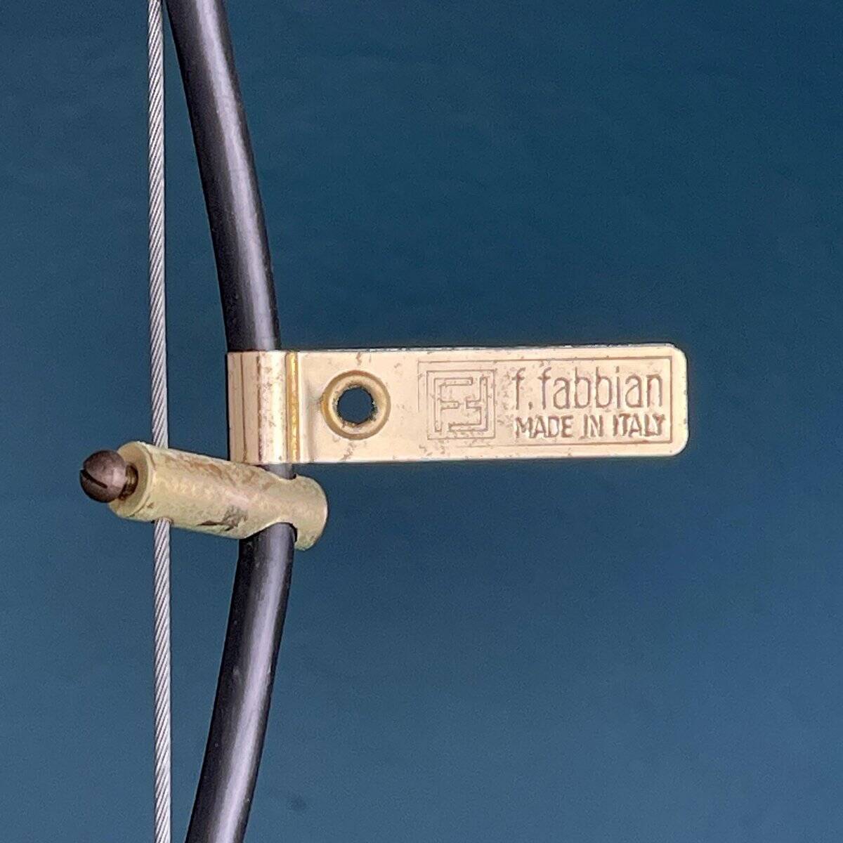 Vintage Murano glass pendant lamp in beige by F. Fabbian, Italy, 1970s.