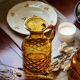 Amber glass pitcher