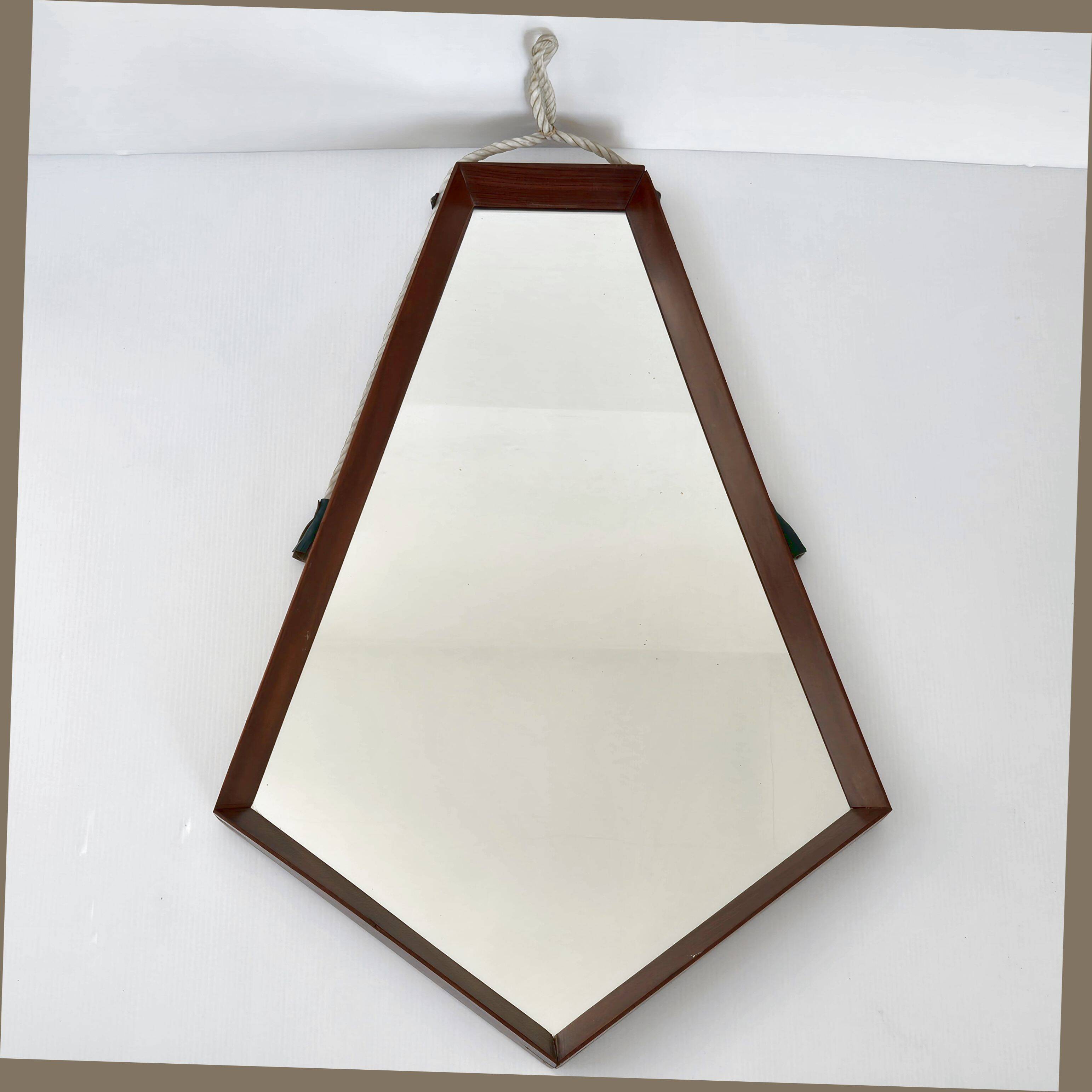Vintage teak mirror 1960