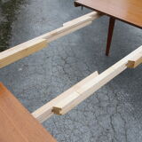 Danish teak extendable round table of the years 60