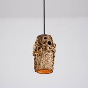 Sculptural ceramic pendant lamps by Bodil Marie Nielsen