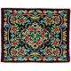Floral transylvanian rug handwoven in romania, colorful flowers