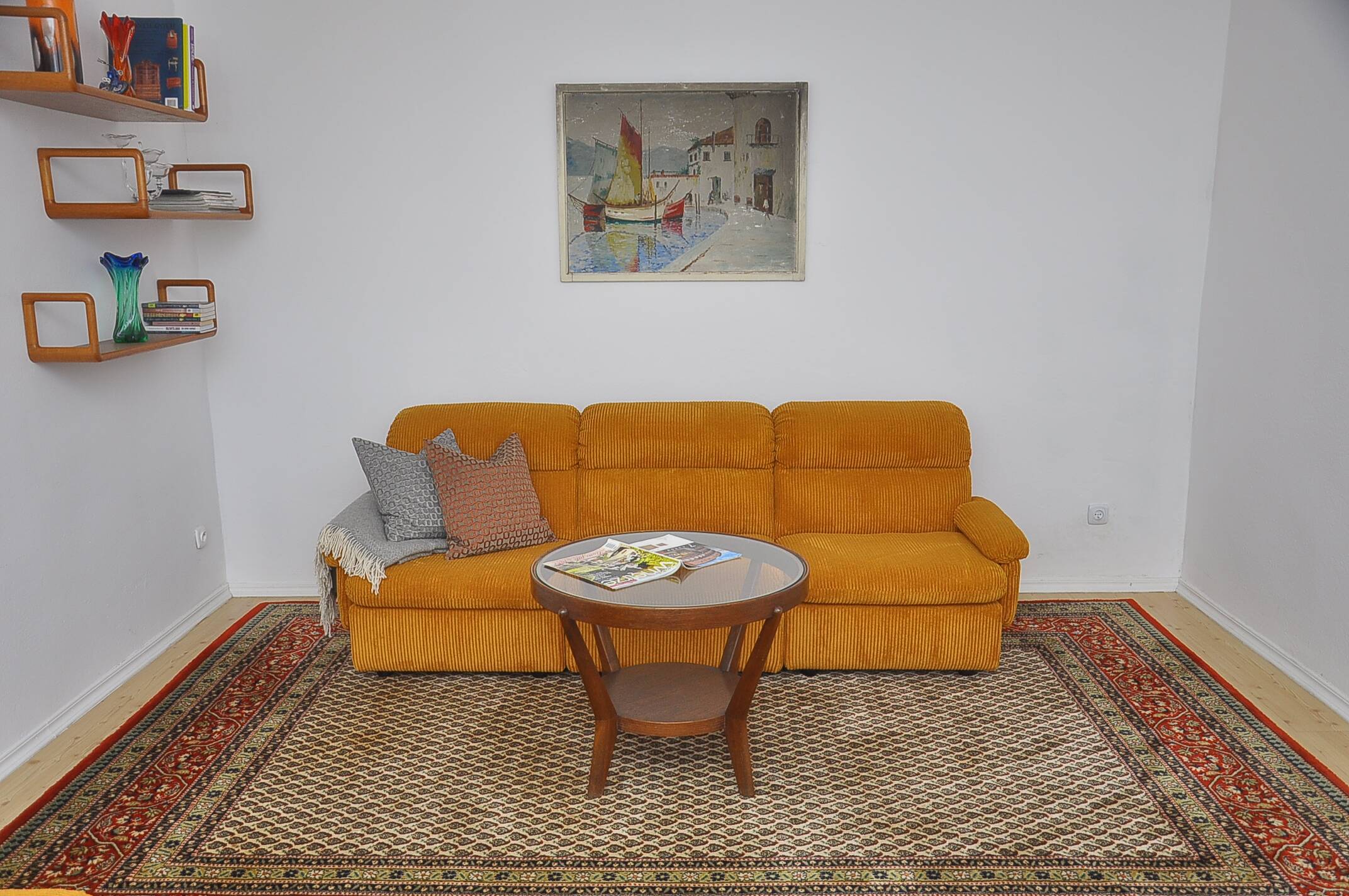 Yellow modular sofa, 1970s, set of 3