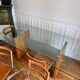 Italian architect's table Segis, 14 mm glass / wood / steel, fine year