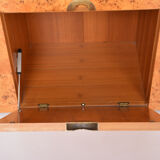 Willy Rizzo Elm Birch Wood and Brass Cabinet Model Alveo for Mario Sabot