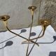 Pair of WMF chandeliers in gilded brass 50s