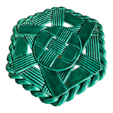 Vintage braided green ceramic trivia