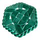 Vintage braided green ceramic trivia