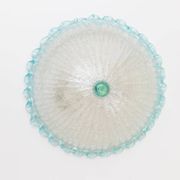 Vintage ceiling light Barovier e Toso - clear light blue glass with structure - Hollywood Regency - Mid Century Italy 1960s - Lighting