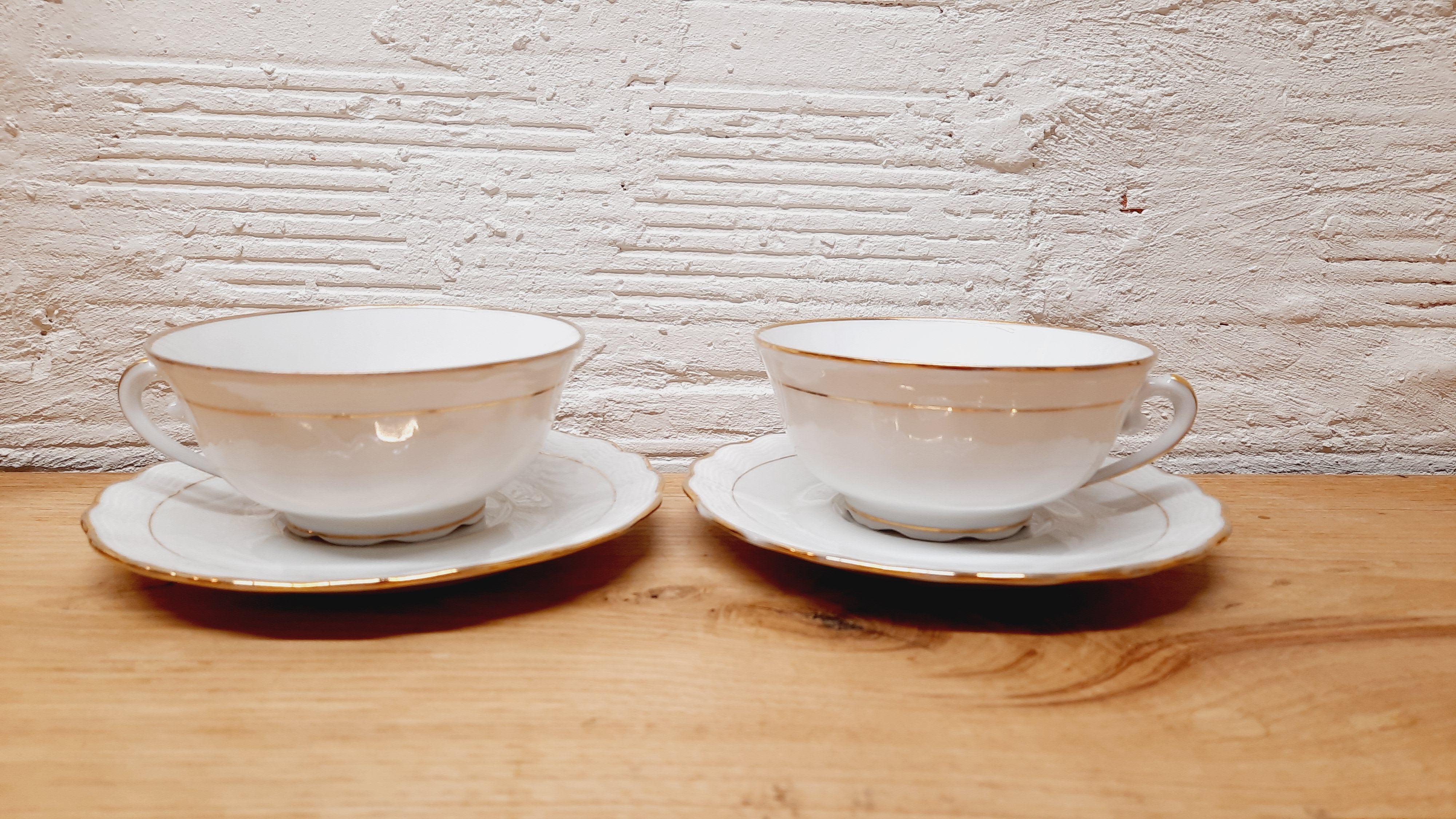 Pair cups for lunch Limoges