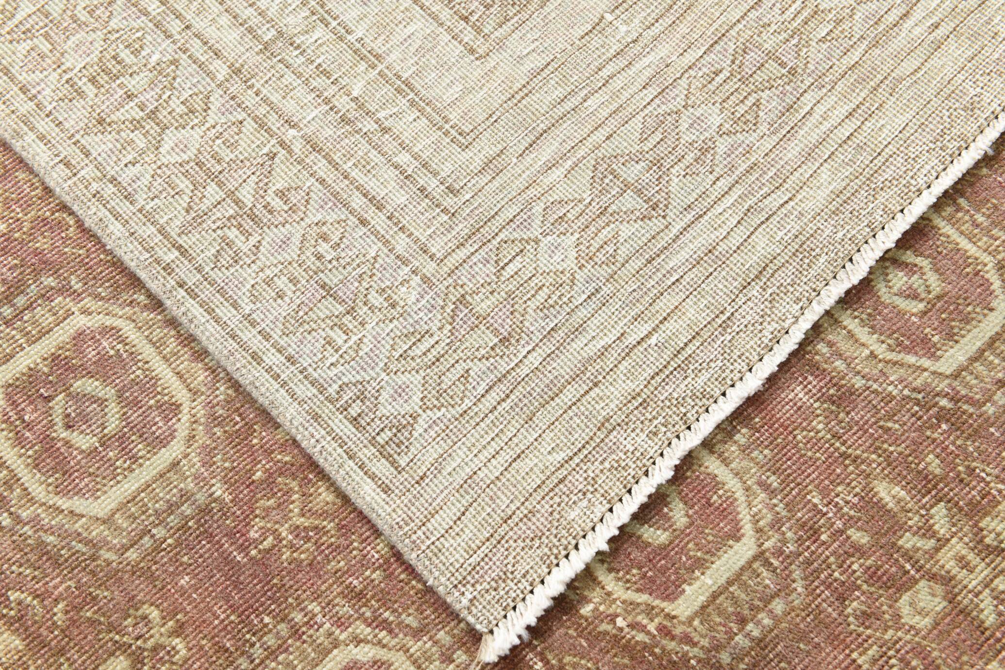 6x10 Dusty Rose & Brown Classic Persian Rug, 178x293Cm