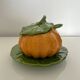 Pumpkin soup tureen in slipware