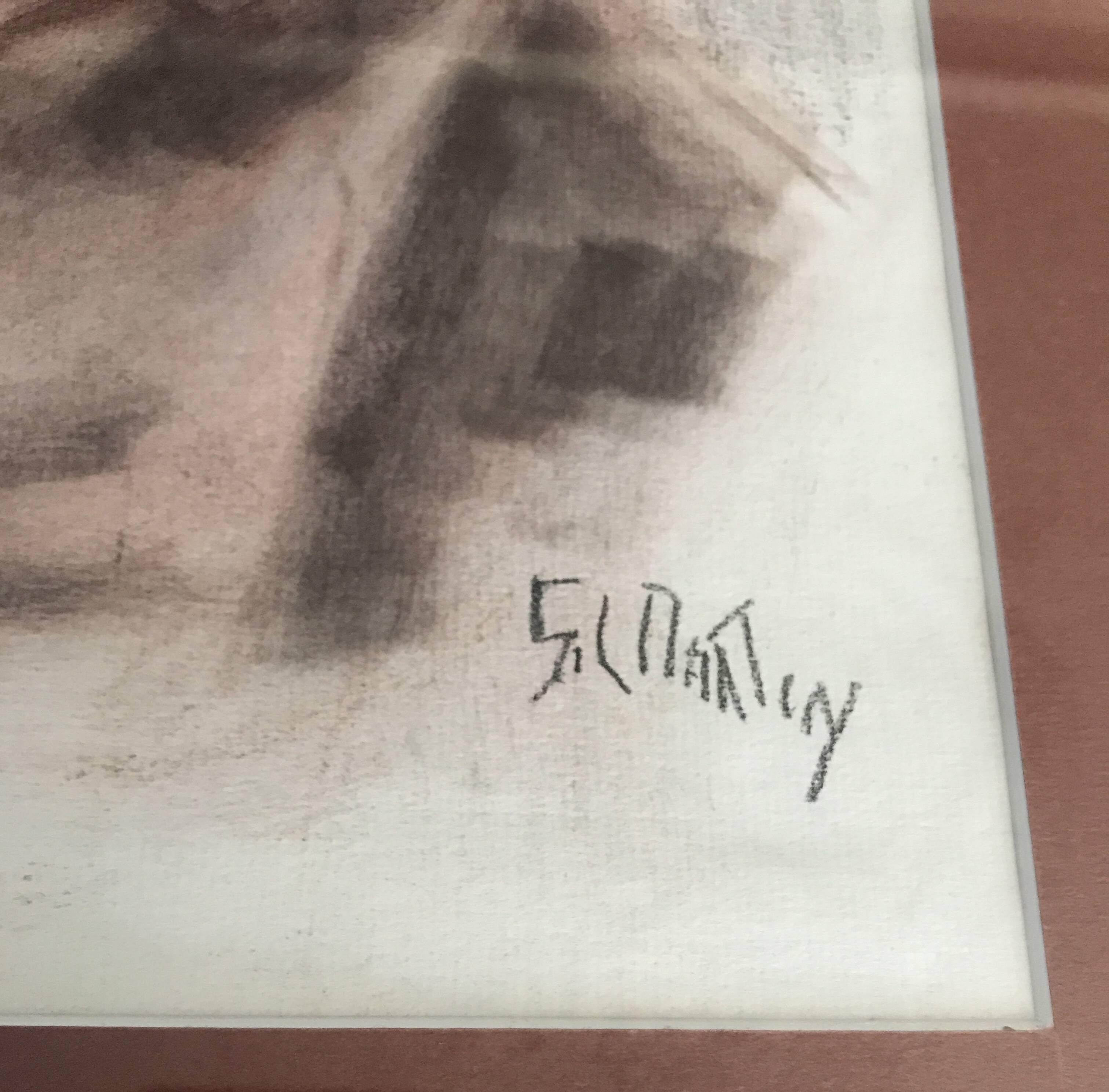 Charcoal drawing "Androgynous Nude"