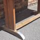 Art Deco dining table in oak with a pearlescent laminate top, 145x60 cm.