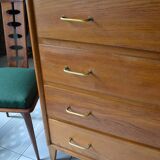 Chest of drawers 60s 4 drawers blond oak