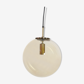 Vintage brass and glass suspension from Limburg 1960s