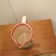 Pichet barbotine fives lille decor floral