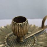 Gold metal candle holder