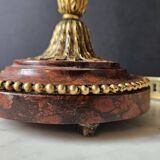 Ostrich Egg, Base in Brass and Brown Marble Empire Napoleon III H: 35cm