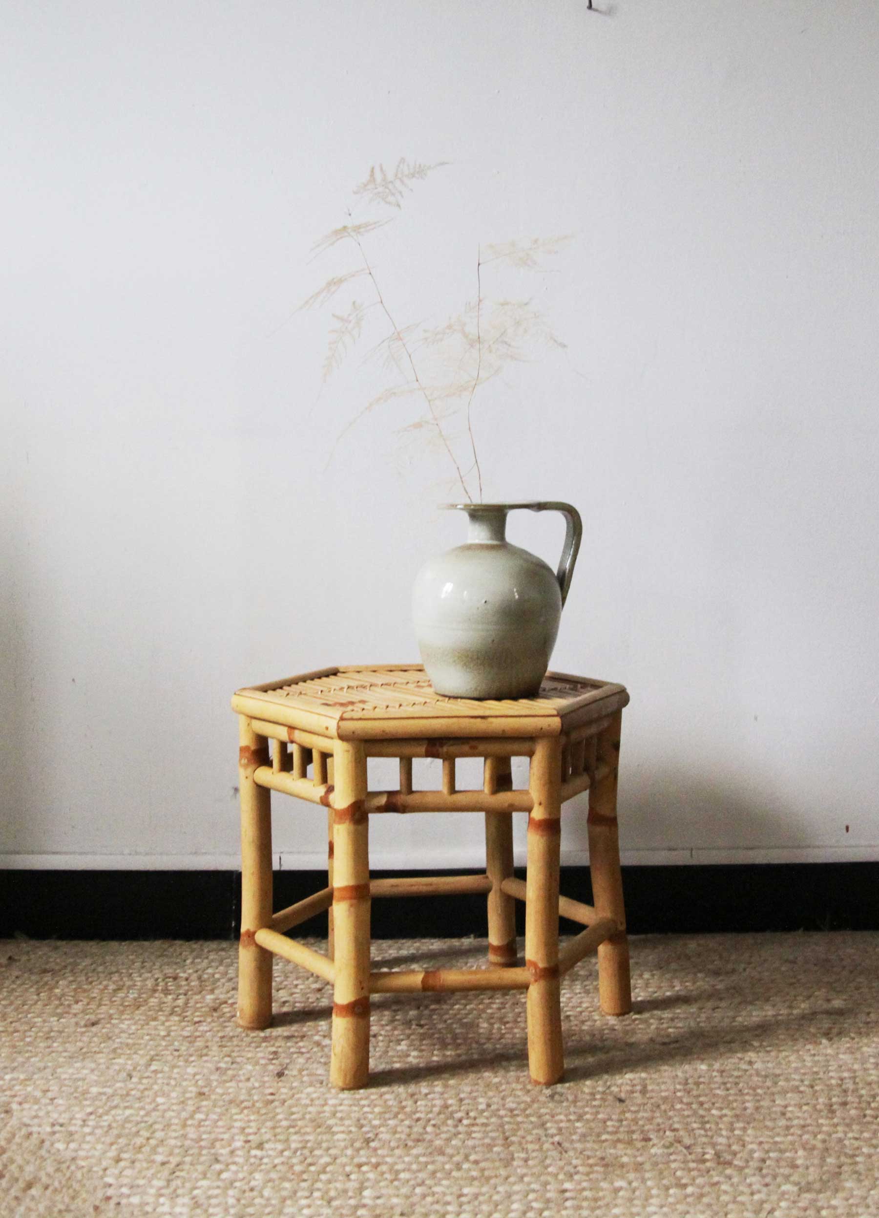Octagonal bamboo table