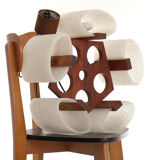 Chandelier design vintage Scandinavian teak year 60