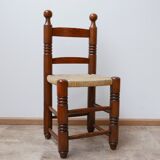 Set of six french mid-century dining chairs