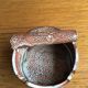 Enamelled terracotta ashtray