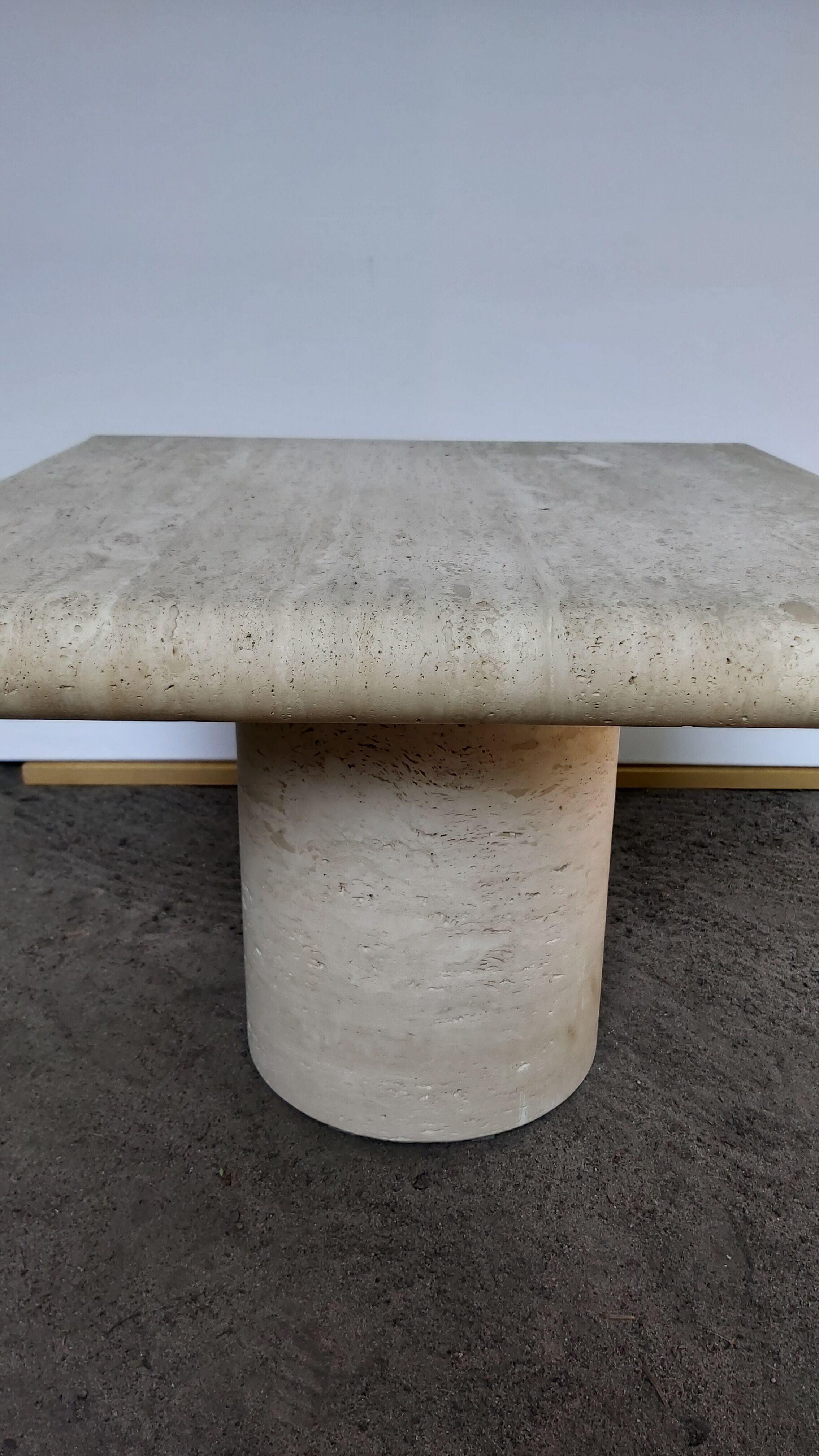 Travertine table, Italy, 1980s