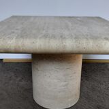 Travertine table, Italy, 1980s