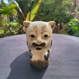 Cizhou style ceramic neck rest cat