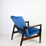 Fauteuil GFM-64 Bleu Océan attribué à Edmund Homa, 1970
