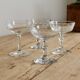 Vintage mismatched crystal cut champagne coupes - 1950s