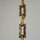 Large Antique French Art Nouveau Acanthus 6-Light Bronze Cage Candlestick