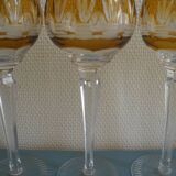 Set of 6 cut crystal wine glasses vintage crystal wine glasses